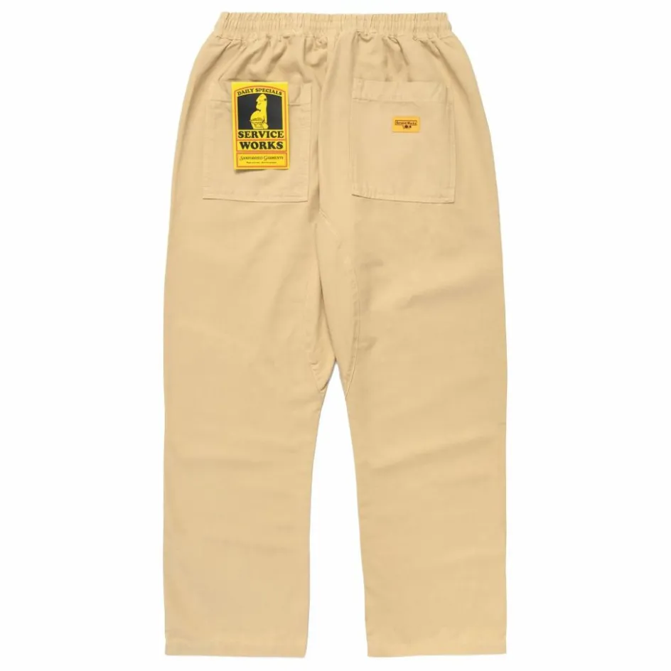 Discount Service Works Pantalon Classic Canvas Chef Coton Bio | Beige