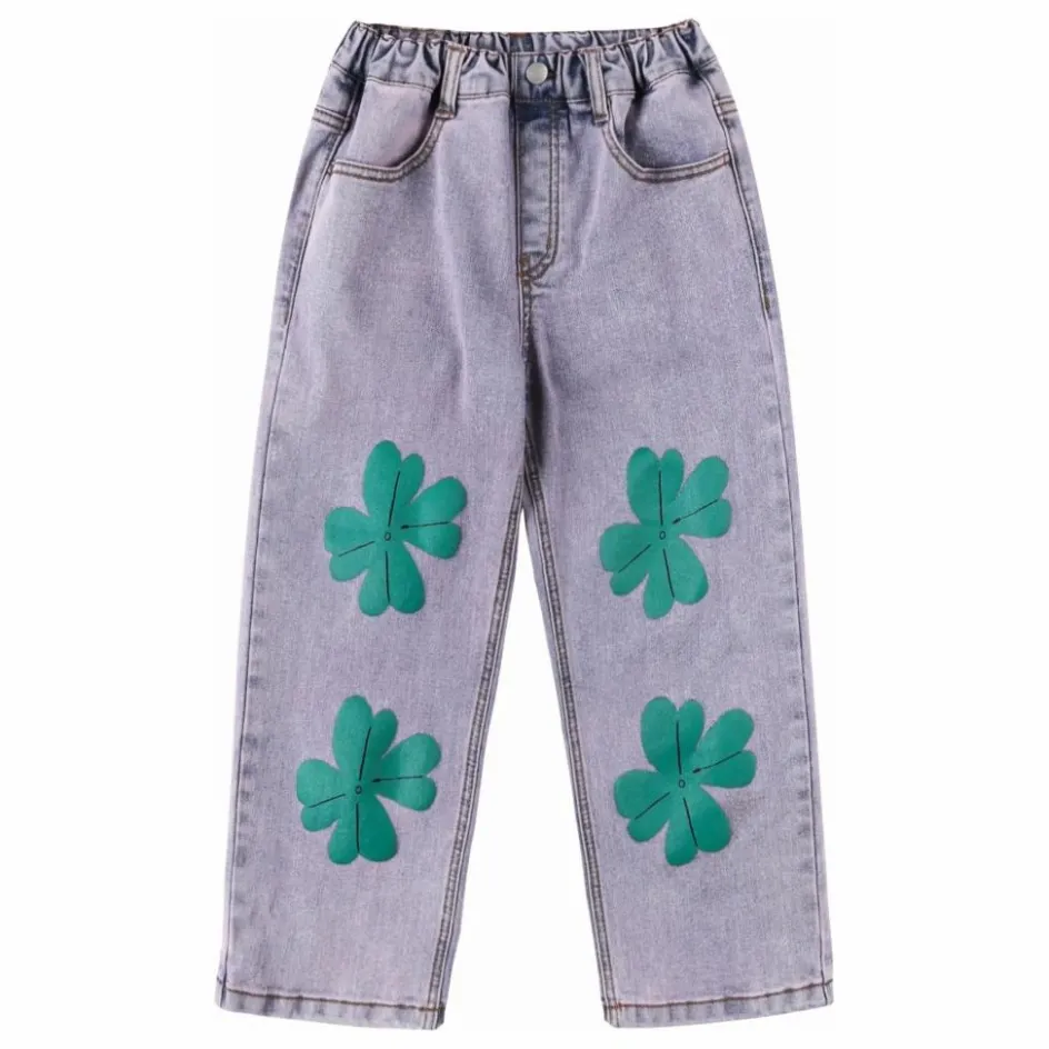 Clearance Jelly Mallow Pantalon Denim Lucky Clover | Bleu