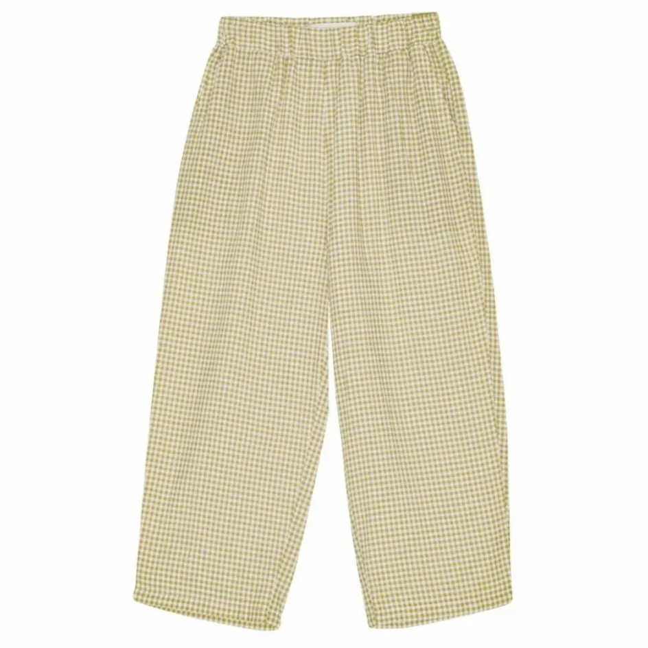 Sale brunobruno nation Pantalon Dora Carreaux Coton Bio | Beige