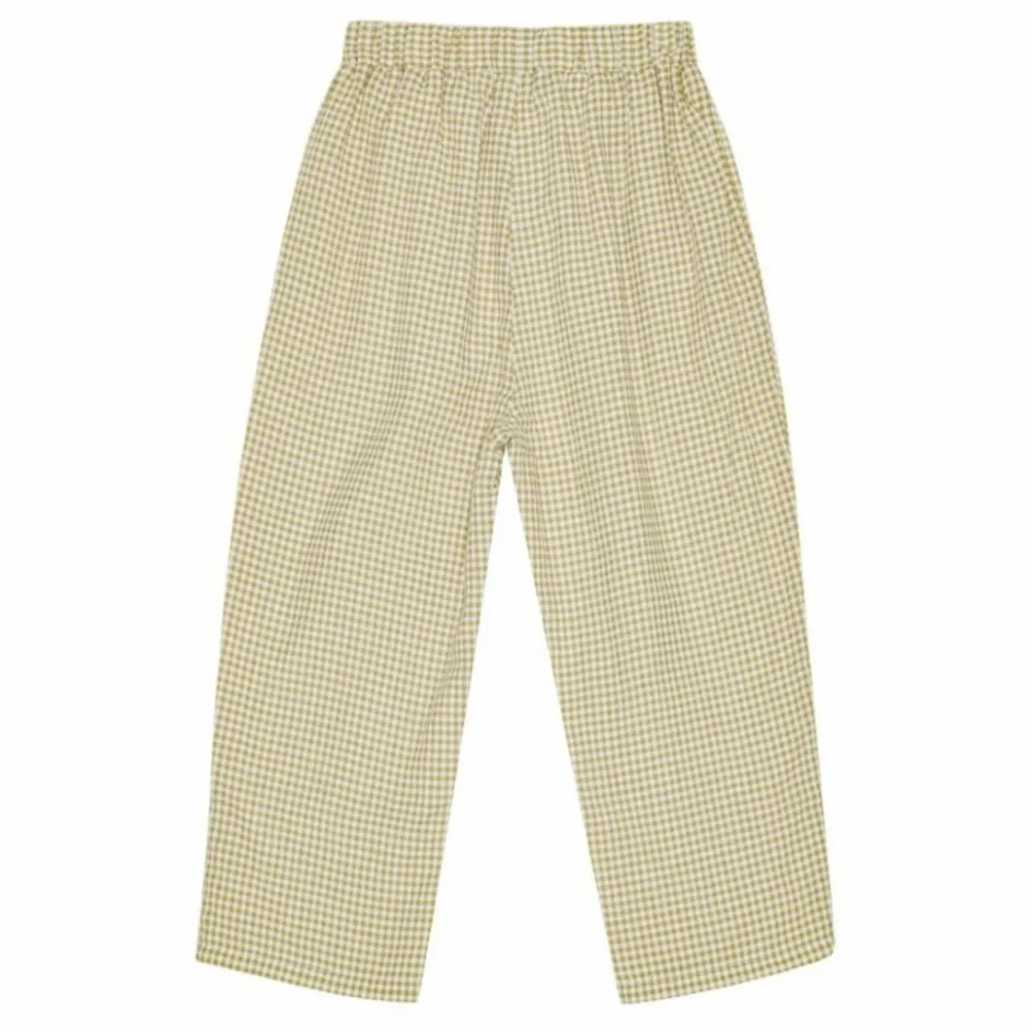 Sale brunobruno nation Pantalon Dora Carreaux Coton Bio | Beige