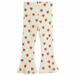 Enfant Mini Rodini Leggings, Pantalons|Pantalons Jeggings*Pantalon Flare Cœurs Coton Bio |