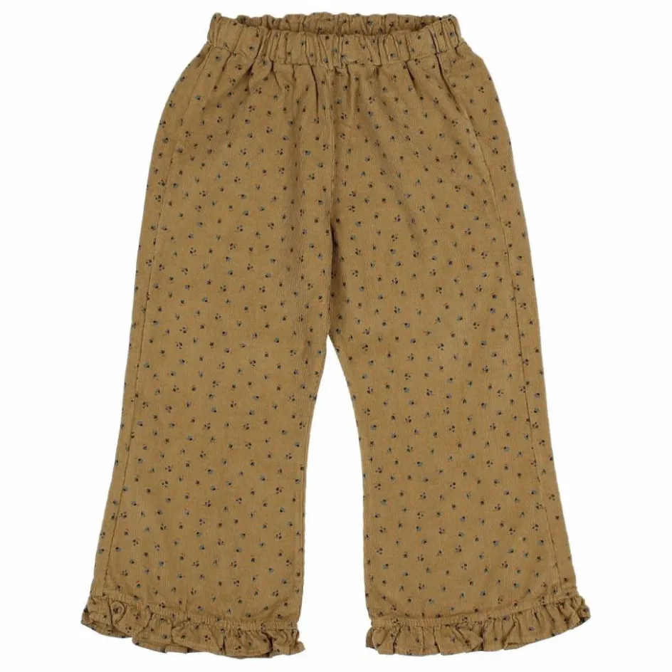 Hot Búho Pantalon Flare Soft Velours Côtelé Coton Bio | Ocre