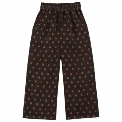 Best Emile et Ida Pantalon Fleuri Velours | Noir