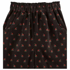 Best Emile et Ida Pantalon Fleuri Velours | Noir