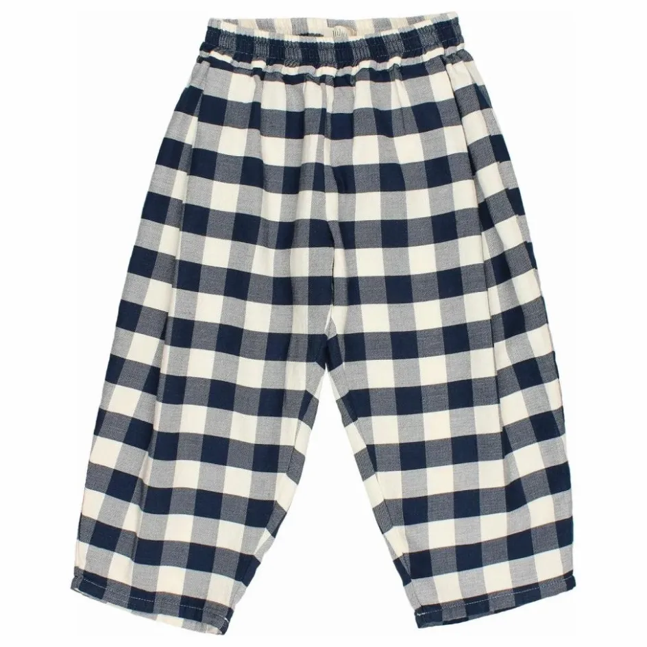 Best Búho Pantalon Gingham Carreaux | Bleu marine