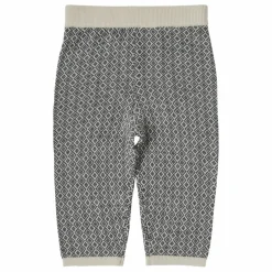 New FUB Pantalon Jaquard Maille Extra Fine Laine Mérinos | Bleu marine