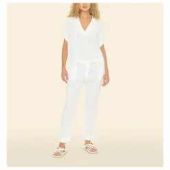 New Xirena Pantalon Jordyn Gaze de Coton | Blanc