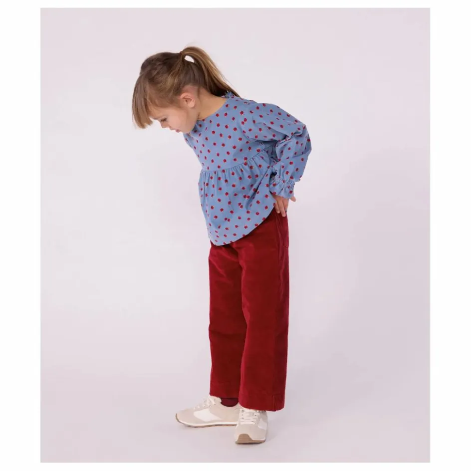 New Petit Bateau Pantalon Large Velours | Bordeaux