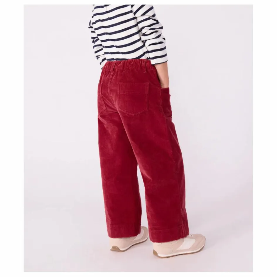 New Petit Bateau Pantalon Large Velours | Bordeaux