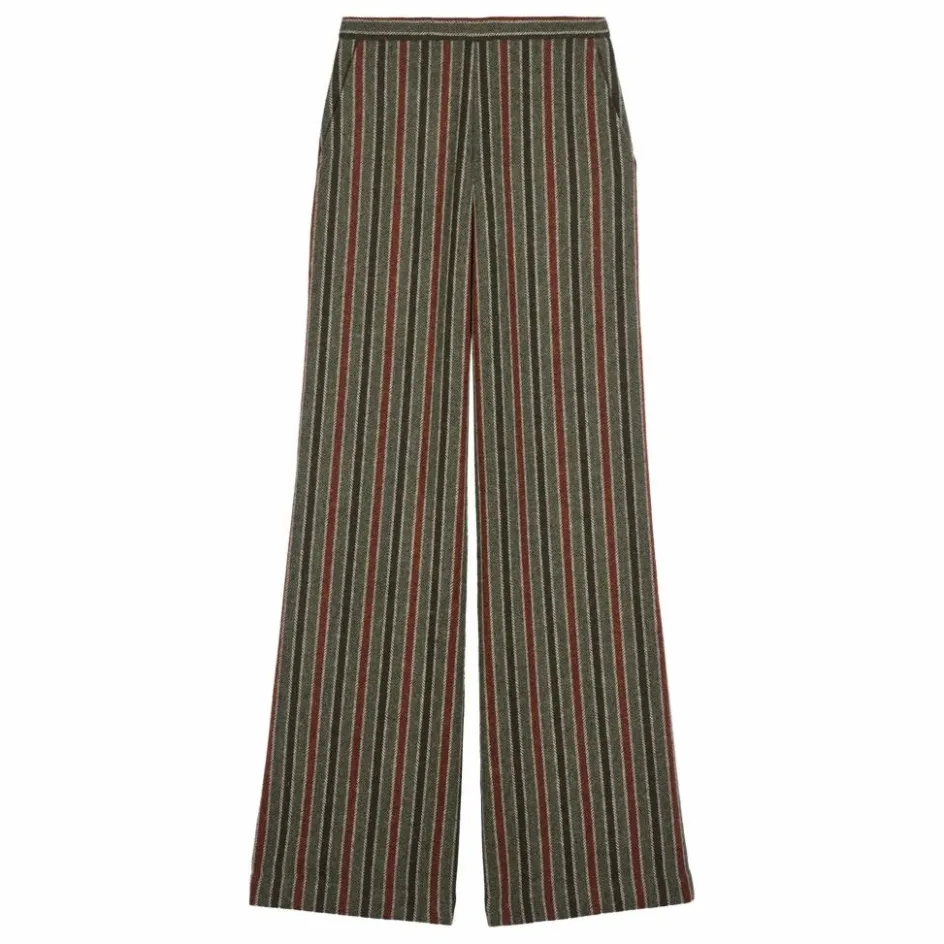 Maria de la Orden Pantalon Lova Rayé Laine ||Femme Pantalons