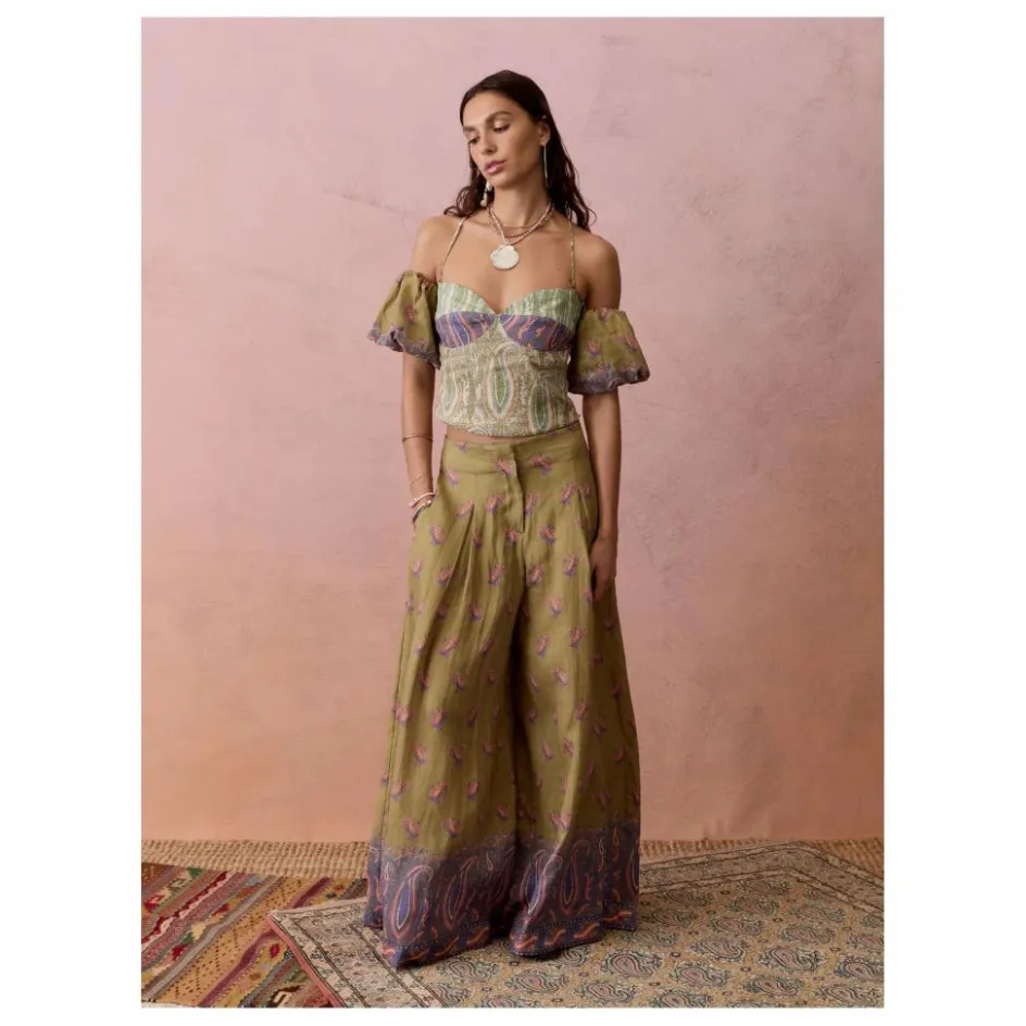 Boteh Pantalon Lucent Lin | Vert kaki