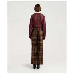 Online Momoni Pantalon Milton Carreaux Laine Vierge | Bordeaux