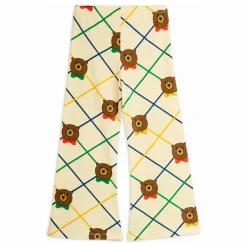 Online Mini Rodini Pantalon Ours Carreaux Coton Bio | Ecru