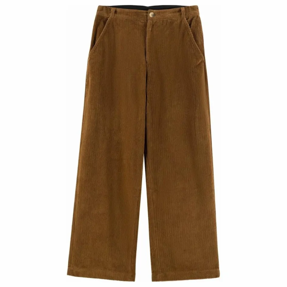 Discount Leon & Harper Pantalon Pamira Velours Côtelé Coton Bio | Marron