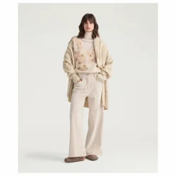 Online Momoni Pantalon Peter Velours Côtelé | Crème