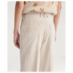 Online Momoni Pantalon Peter Velours Côtelé | Crème