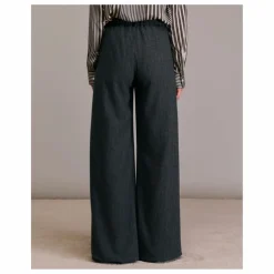 Diega Pantalon Piedro Rayé Laine | Gris