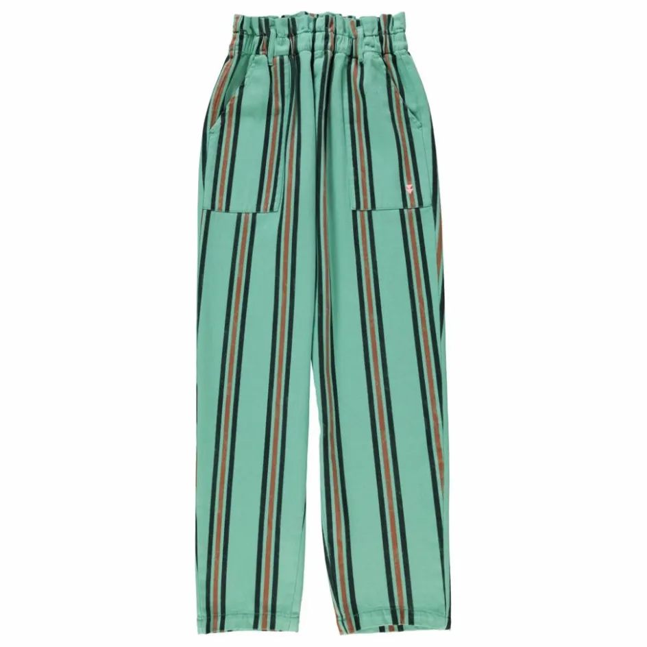 Sisters Department Pantalon Rayé | Bleu Vert