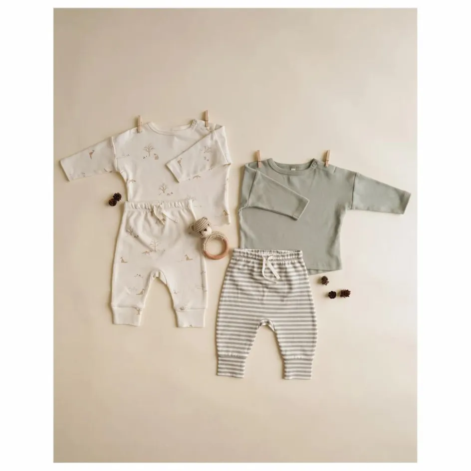 Quincy Mae Joggers, Pantalons|Leggings, Pantalons*Pantalon Rayé Coton Bio |