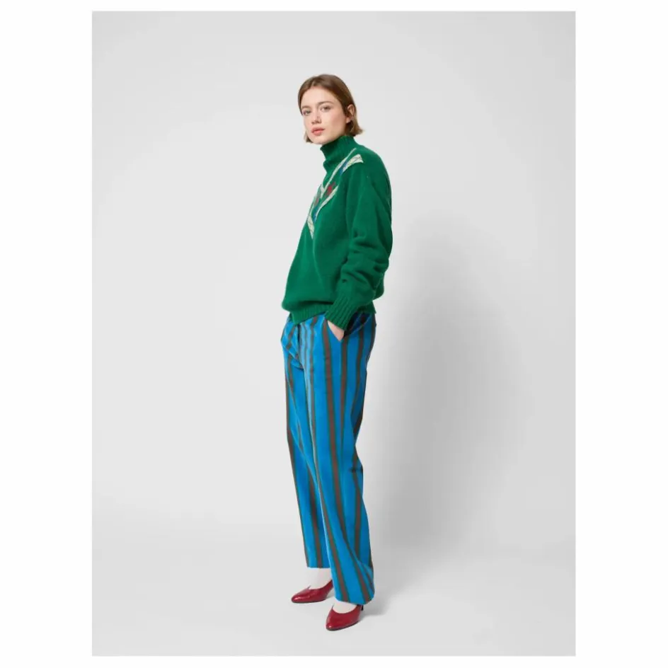 Clearance Pantalon Rayée Velours - Collection Femme | Femme Pantalons