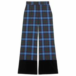 New Maria de la Orden Pantalon Romeo Carreaux | Bleu