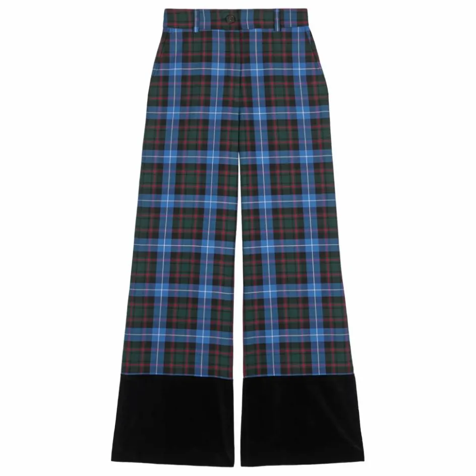 New Maria de la Orden Pantalon Romeo Carreaux | Bleu