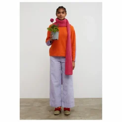 New Pantalon Rose Velours Côtelé | Lilas Femme Pantalons