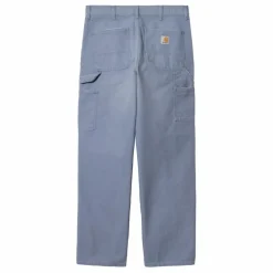New Carhartt WIP Pantalon Single Knee Coton Bio | Bleu gris