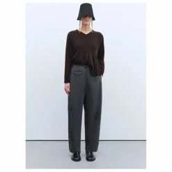 Femme Cordera Pantalons*Pantalon Tailoring Perles Laine Vierge |