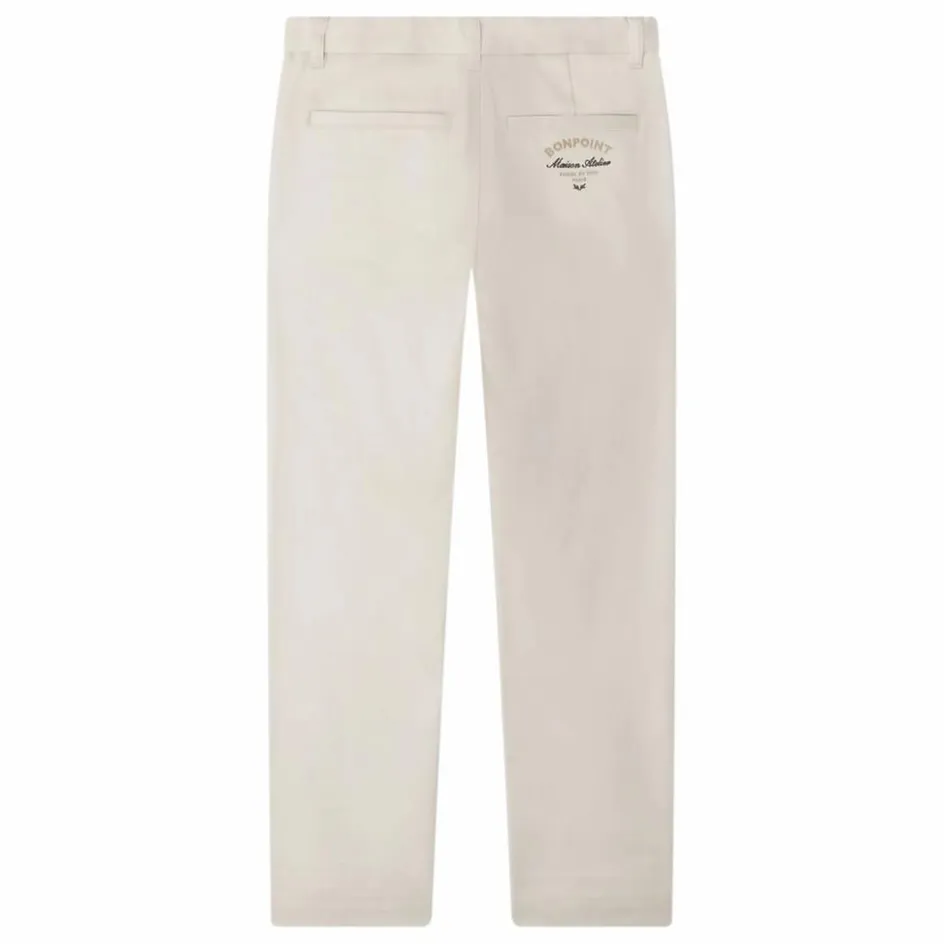 Outlet Bonpoint Pantalon Timoté Coton Bio | Ecru