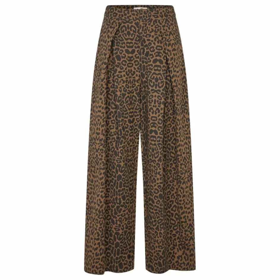 Outlet Lollys Laundry Pantalon Zola Léopard | Marron