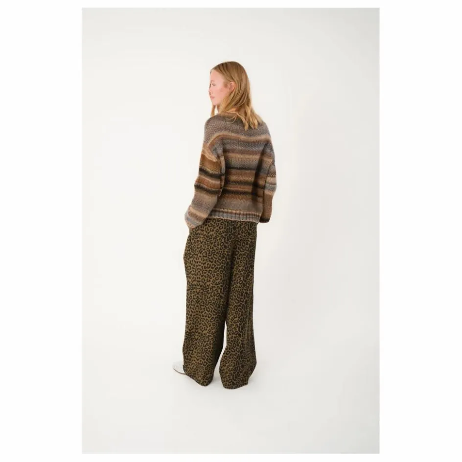 Outlet Lollys Laundry Pantalon Zola Léopard | Marron