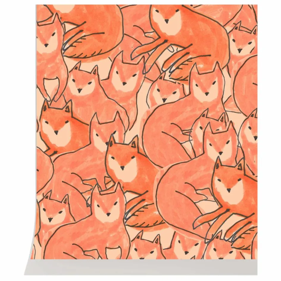 Online Papier peint Fox croud Enfant Papiers Peints|Déco Murale Enfant