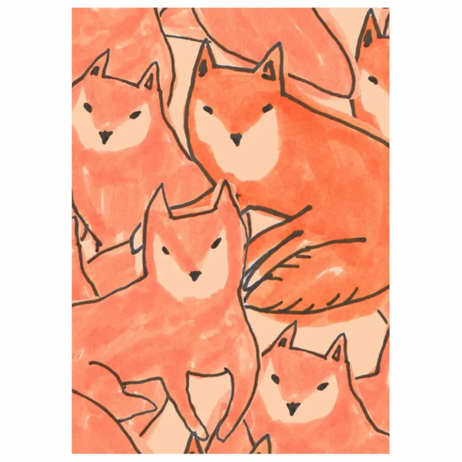 Online Papier peint Fox croud Enfant Papiers Peints|Déco Murale Enfant