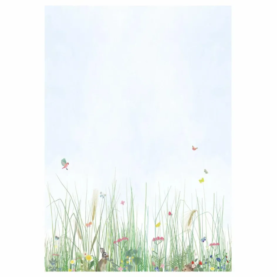 New MIMI'lou Papier peint Panorama Mon Jardin Multicolore
