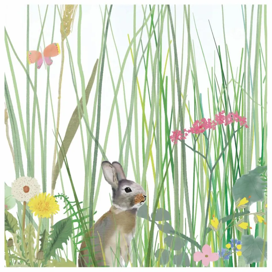 New MIMI'lou Papier peint Panorama Mon Jardin Multicolore