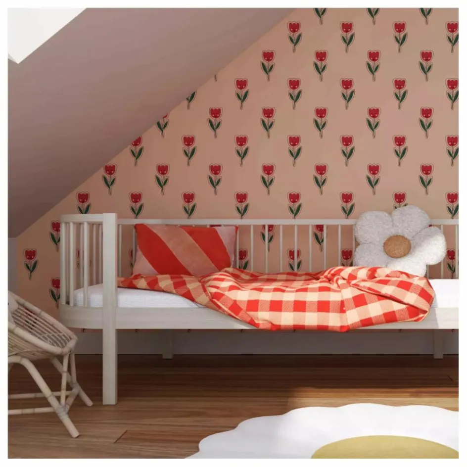Season Paper Papier Peint Tulipe Joyeuse|Enfant Papiers Peints|Déco Murale Enfant