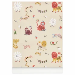 Online Nofred Papier-peint Monkey Fun - Marie Assénat x | Beige