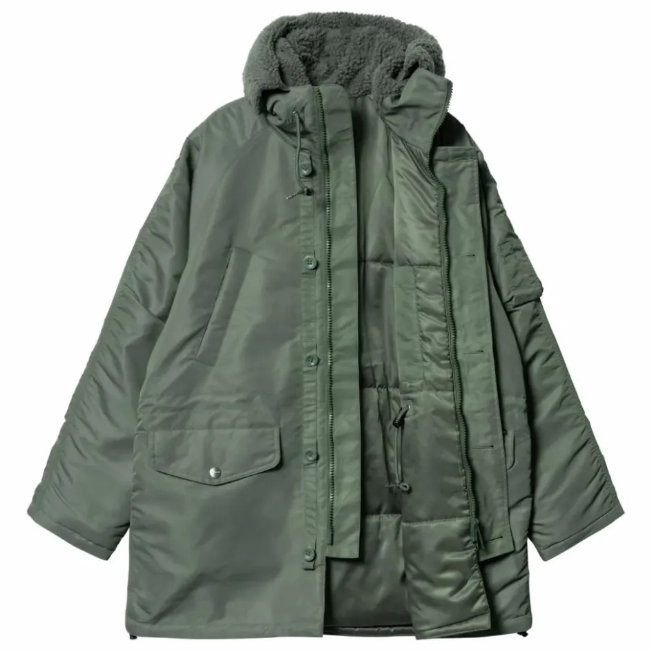 Discount Carhartt WIP Parka à Capuche Olten | Vert de gris