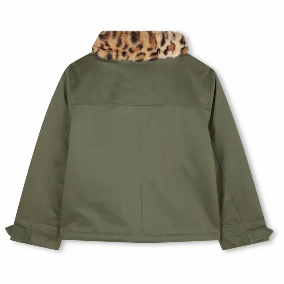 Sale Zadig & Voltaire Parka Léopard | Vert kaki