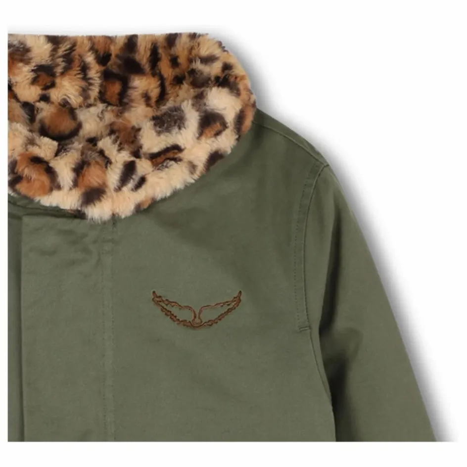 Sale Zadig & Voltaire Parka Léopard | Vert kaki