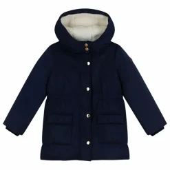 Petit Bateau Parka Mi Longue Elastiquée Unie ||Enfant Manteaux, Blousons