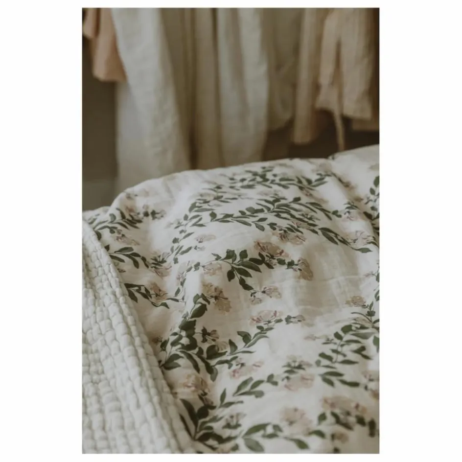 New garbo&friends Parure de lit Honeysuckle en mousseline de coton | Ecru