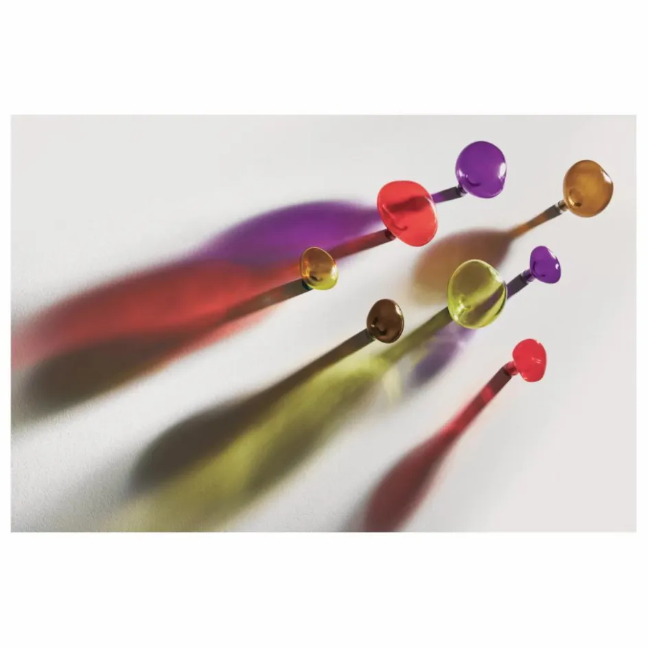 Discount Petite friture Patère en verre Bubble grande | Rouge vermillon