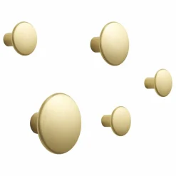 Discount Patères en laiton The Dots - Set de 5 | Petits Rangements