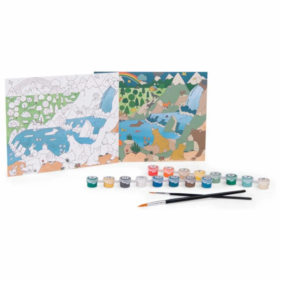 Sale Moulin Roty Peintures au numéro L'explorateur Multicolore