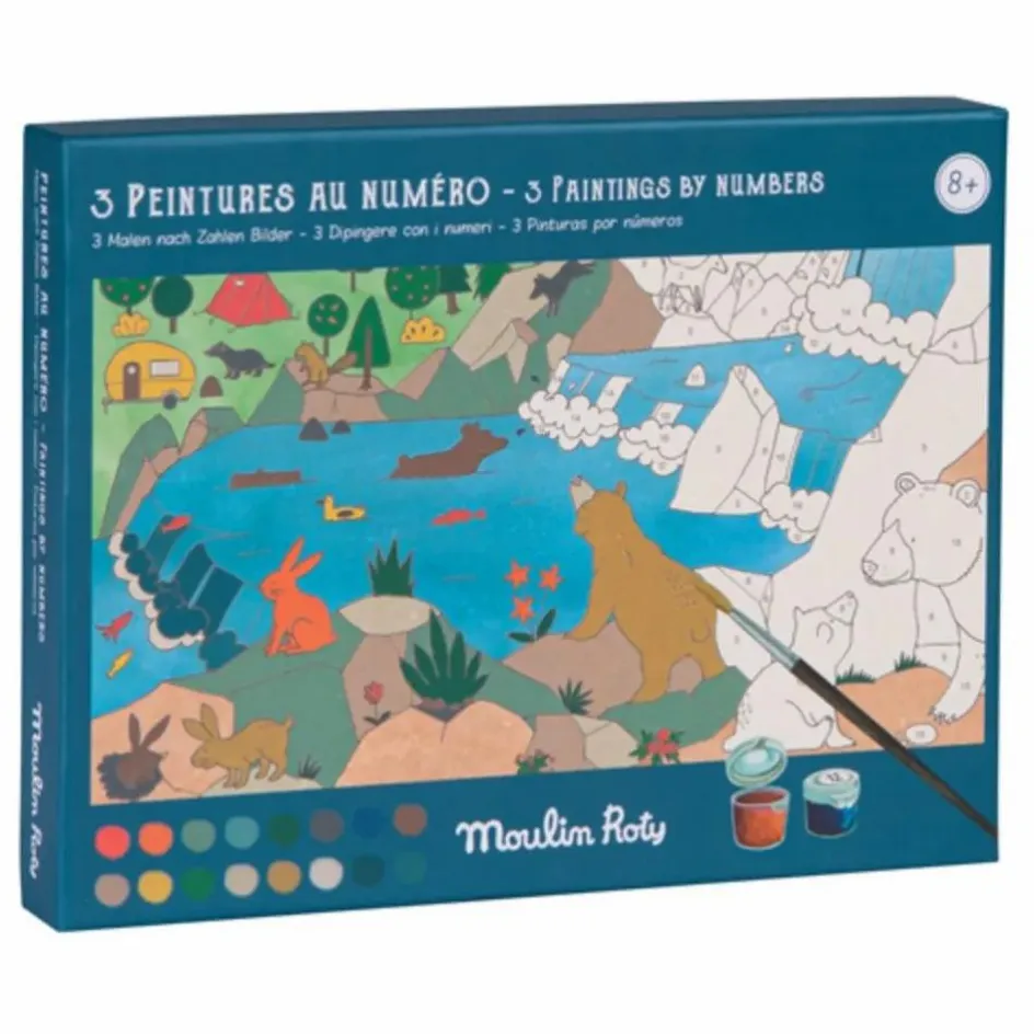 Sale Moulin Roty Peintures au numéro L'explorateur Multicolore
