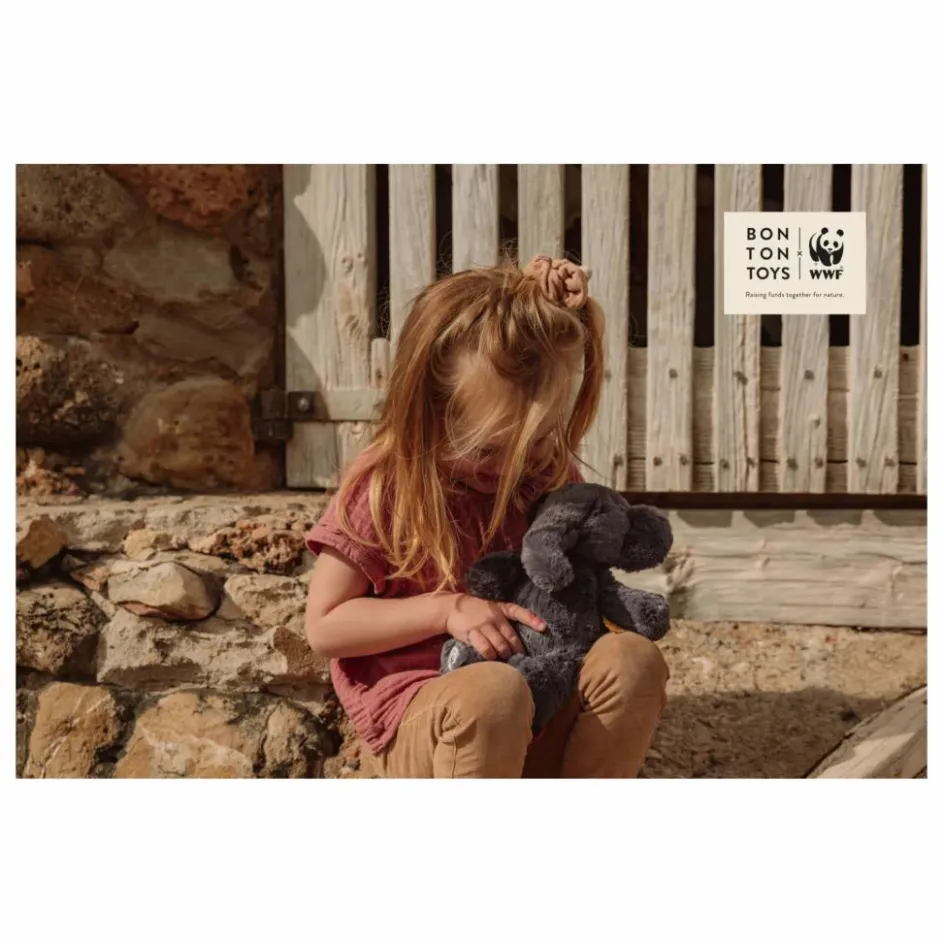 Discount Bon Ton Toys Peluche Ebu l'Eléphant | Gris anthracite