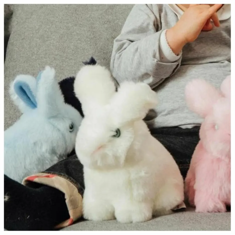 Discount La Pelucherie Peluche Lapin Léon 15 cm | Blanc