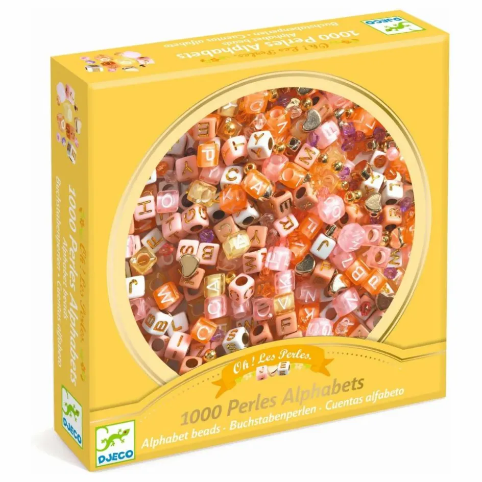 Hot Djeco Perles Alphabets - Boîte de 1000 | Orange